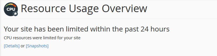 Seems we&rsquo;ve been limited :(